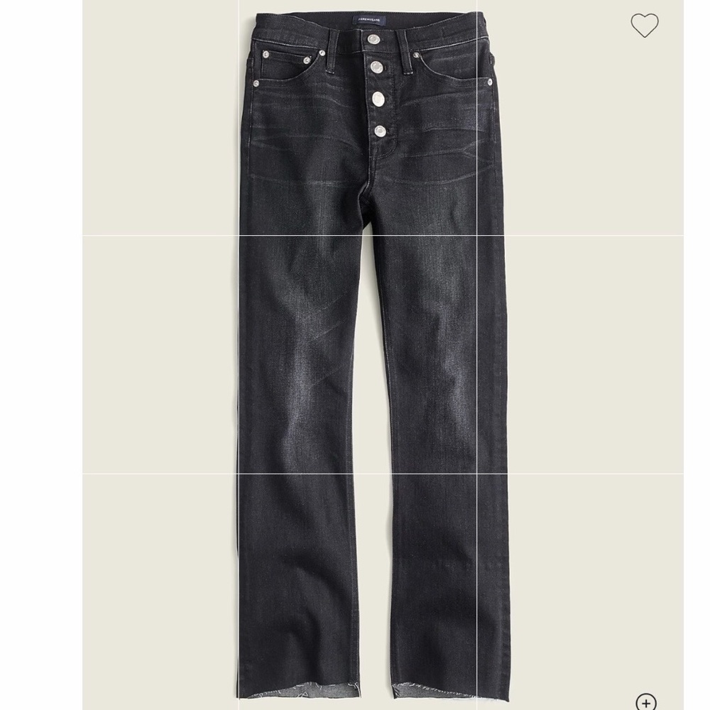 J.Crew 9" Demi-Boot Crop Jeans in Charcoal sz 27